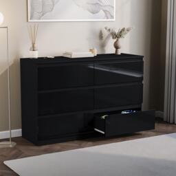 Lassic Glinton High Gloss 6 Drawer Chest - thumbnail 4