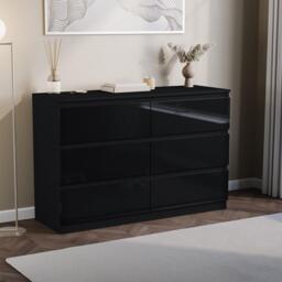 Lassic Glinton High Gloss 6 Drawer Chest - thumbnail 1