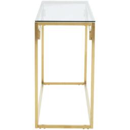 Interiors by Premier Allure Gold Brushed Console Table - thumbnail 3