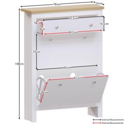 Lassic Vida Designs Arlington Shoe Cabinet - thumbnail 2