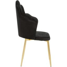 Interiors by Premier Tian Black Velvet Dining Chair - thumbnail 4
