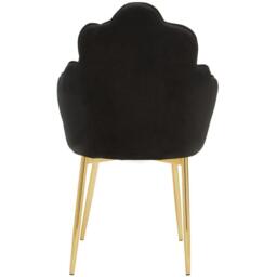 Interiors by Premier Tian Black Velvet Dining Chair - thumbnail 2