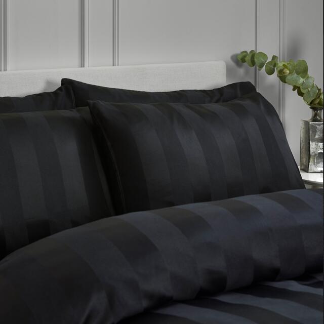 Catherine Lansfield Soft Satin Stripe Pillowcases - image 1