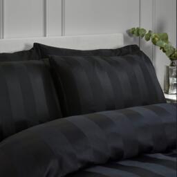 Catherine Lansfield Soft Satin Stripe Pillowcases
