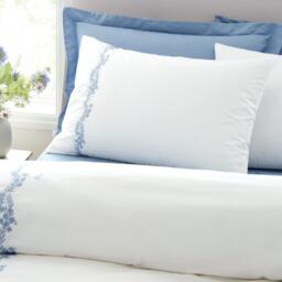 Bianca Camille Embroidered Floral Cotton Duvet Cover Set - thumbnail 2
