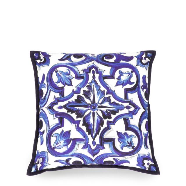 Dolce and Gabbana Casa DolceandGabbanaCasa Blu Mediterraneo Canvas Cushion - 45x45cm - image 1
