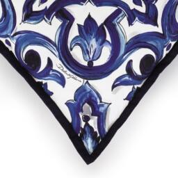 Dolce and Gabbana Casa DolceandGabbanaCasa Blu Mediterraneo Canvas Cushion - 45x45cm - thumbnail 3