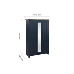 Birlea Highgate 3 Door Wardrobe With Mirror - thumbnail 6