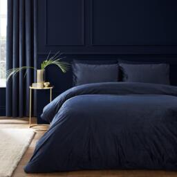 Catherine Lansfield Kingsley Soft Matt Velvet Duvet Cover Set - thumbnail 1