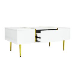 Urban Meuble Modern Console Table Gold Legs Durable Storage - thumbnail 9