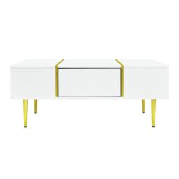 Urban Meuble Modern Console Table Gold Legs Durable Storage - thumbnail 5