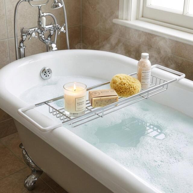 Croydex Rust Free Flat Bar Bath Rack - image 1