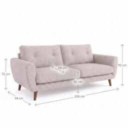 Sofa.com Jack 3 Seat Sofa Bed in Brushed Matte Weave - thumbnail 2