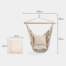 VonHaus VonHaus Outdoor Hanging Chair - thumbnail 6
