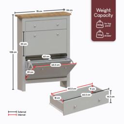 Lassic Vida Designs Arlington Shoe Cabinet - thumbnail 2