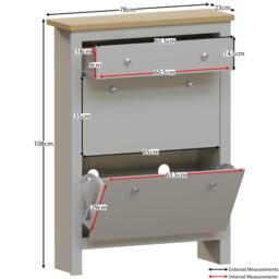 Lassic Vida Designs Arlington Shoe Cabinet - thumbnail 2