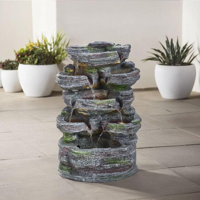 Breeins Faux Rock Garden Fountain with Lights - image 1
