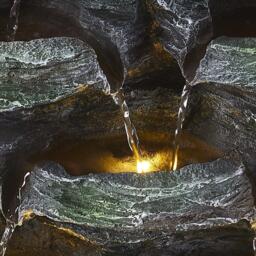 Breeins Faux Rock Garden Fountain with Lights - thumbnail 6