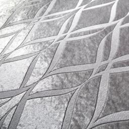 Soiree Belfort Velvet Ogee Duvet Cover Set in Slate - thumbnail 4