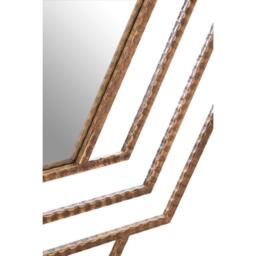 Interiors by Premier Beauly Antique Gold Hexagon Wall Mirror - thumbnail 3