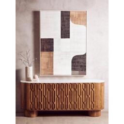 Fifty Five South Astratto Neutral Abstract Textured Canvas Wall Art - thumbnail 1