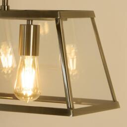 Lighting Collection 3 Light Industrial Pendant - thumbnail 2