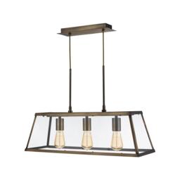 Lighting Collection 3 Light Industrial Pendant - thumbnail 3