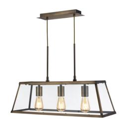 Lighting Collection 3 Light Industrial Pendant - thumbnail 4