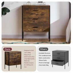 Lassic Vida Designs Brooklyn 3 Drawer Chest - thumbnail 6