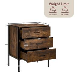 Lassic Vida Designs Brooklyn 3 Drawer Chest - thumbnail 2