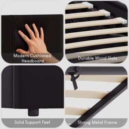 Lassic Lisbon Small Double Ottoman Faux Leather Bed UKFR - thumbnail 5
