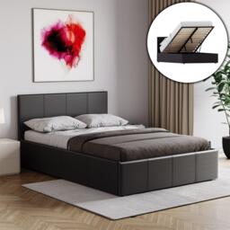 Lassic Lisbon Small Double Ottoman Faux Leather Bed UKFR - thumbnail 1