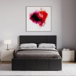 Lassic Lisbon Small Double Ottoman Faux Leather Bed UKFR - thumbnail 3