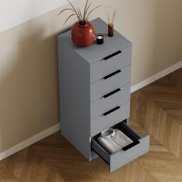 Lassic Trega 5 Drawer Narrow Chest of Drawers - thumbnail 5