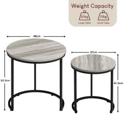 Lassic Vida Designs Brooklyn Nest of 2 Round Tables - thumbnail 2