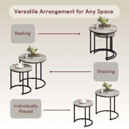 Lassic Vida Designs Brooklyn Nest of 2 Round Tables - thumbnail 5