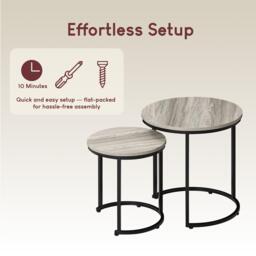 Lassic Vida Designs Brooklyn Nest of 2 Round Tables - thumbnail 7