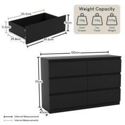 Lassic Vida Designs Denver 6 Drawer Chest - thumbnail 2