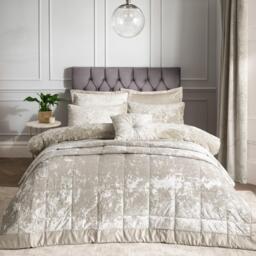 Catherine Lansfield Crushed Velvet Quilted Pillow sham Pair - thumbnail 3