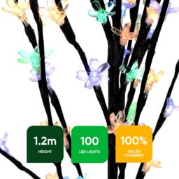 Streetwize 120cm Solar-powered Cherry Flower Stake Tree Light - thumbnail 3