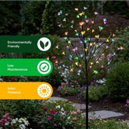 Streetwize 120cm Solar-powered Cherry Flower Stake Tree Light - thumbnail 4