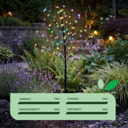 Streetwize 120cm Solar-powered Cherry Flower Stake Tree Light - thumbnail 5