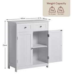 Lassic Priano 2 Drawer 2 Door Freestanding Cabinet - thumbnail 2