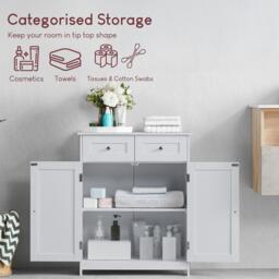 Lassic Priano 2 Drawer 2 Door Freestanding Cabinet - thumbnail 3