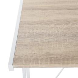 FurnitureR Computer Desk Black Metal Frame Writing Table - thumbnail 8