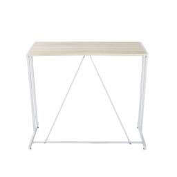 FurnitureR Computer Desk Black Metal Frame Writing Table - thumbnail 7