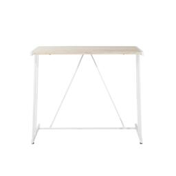 FurnitureR Computer Desk Black Metal Frame Writing Table - thumbnail 3