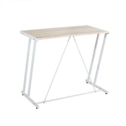 FurnitureR Computer Desk Black Metal Frame Writing Table - thumbnail 6