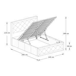 GFW GFW Hollywood Ottoman Storage Bed 150cm - thumbnail 9