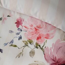 Catherine Lansfield Floral Stripe So Soft Reversible Duvet Cover Set - thumbnail 4